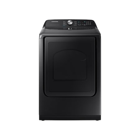 Samsung 7.4 cu. ft. Smart Wi-Fi Enabled Electric Dryer, Steam Sanitize+ and Sensor Dry in Brushed Black DVE52A5500V